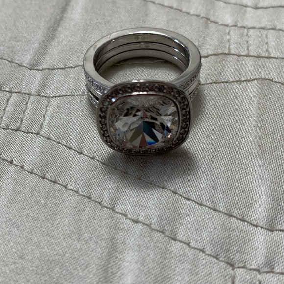 Authentic Swarovski Crystal Simplicity Cocktail/Engagement/Wedding Ring Size 58 - Picture 12 of 14
